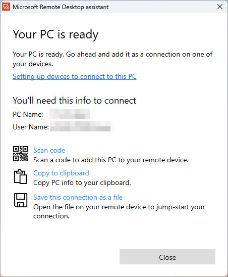 scan and fixes done by Microsoft Remote Desktop assistant