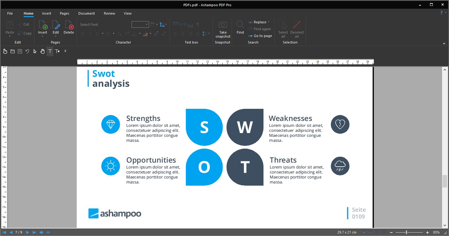 night mode on Ashampoo PDF Pro 3