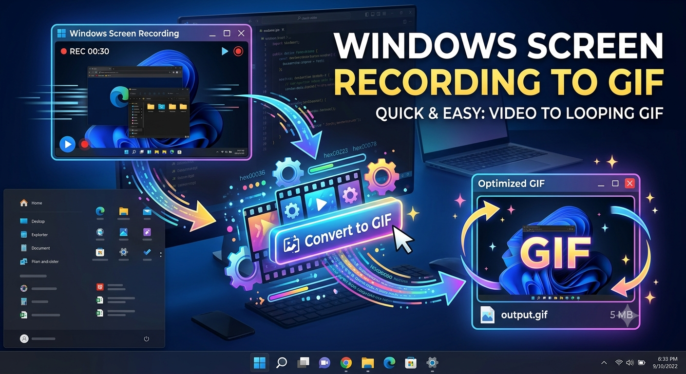 convert Windows screen recording to GIF