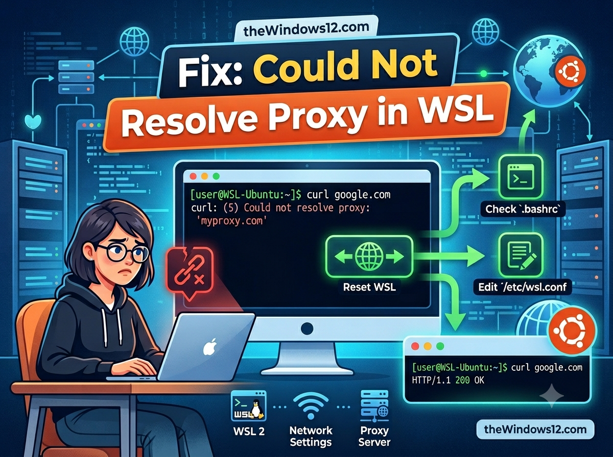 Fix Could Not Resolve Proxy in WSL