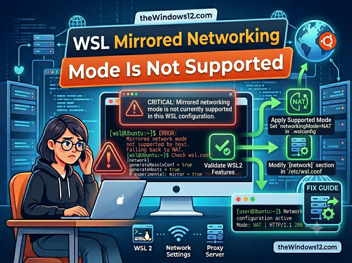 WSL Mirrored Networking Mode Is Not Supported