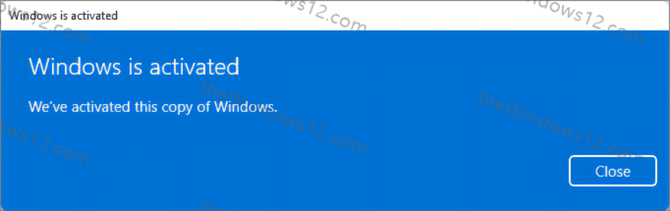Windows is activated
