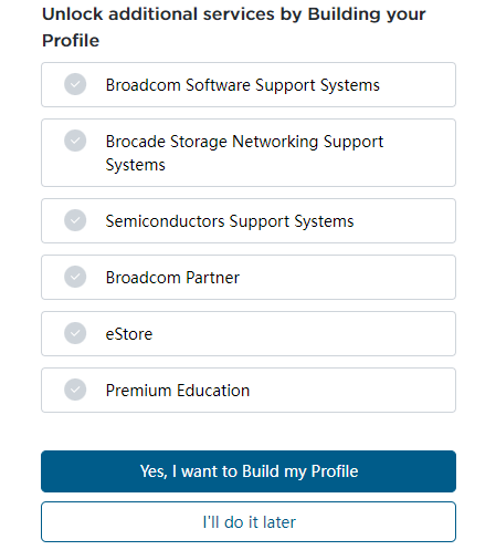 unlock additional services for Broadcom account unlock additional services for Broadcom account