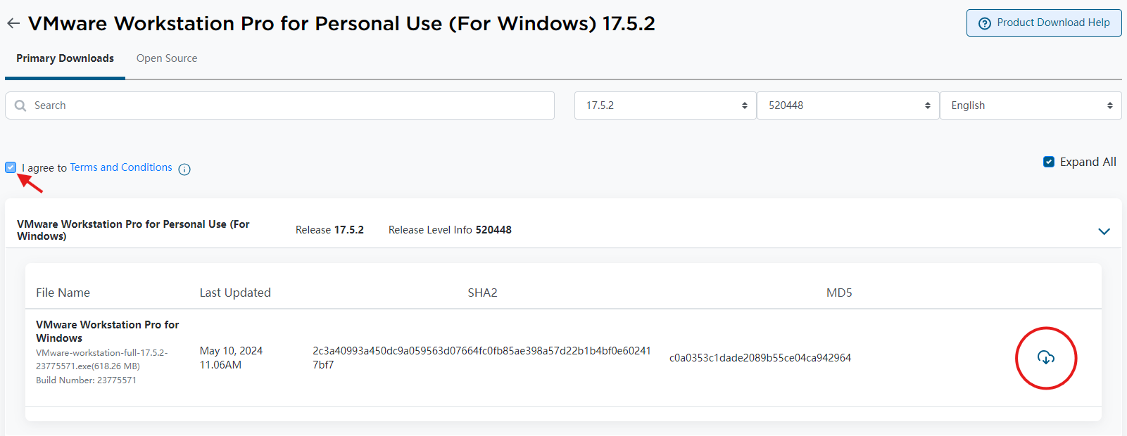 download page of VMware Workstation Pro for Personal Use(For Windows) download page of VMware Workstation Pro for Personal Use(For Windows)