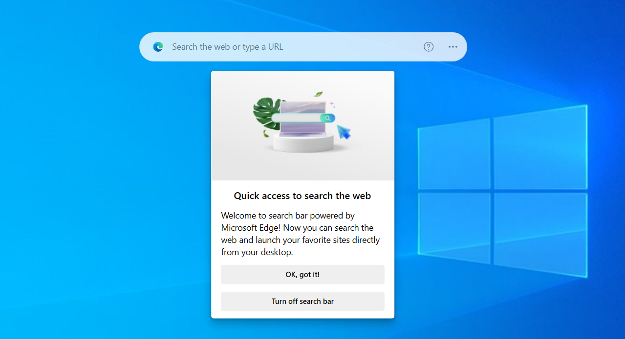 Microsoft Edge Search Bar